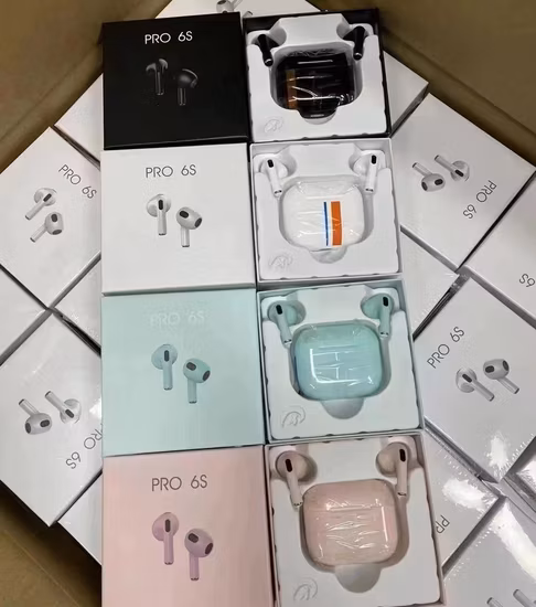 PRO 6s 무선 이어버드 게임용 헤드폰 헤드폰 액세서리 Manos Libres Auriclees Audifonos Inalambricos Gamer