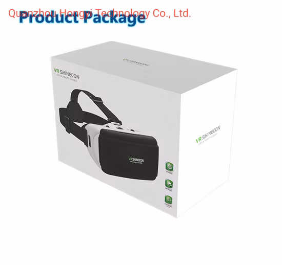 신제품 AR 안경 가상 현실 Shinecon 비디오 안경 헤드셋 Google Cardboard Smart 용 3D Vr 안경 케이스 상자