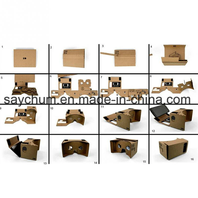 Custom Logo DIY Google Cardboard Virtual Reality Vr Mobile Phone 3D Viewing Glasses for 5.0