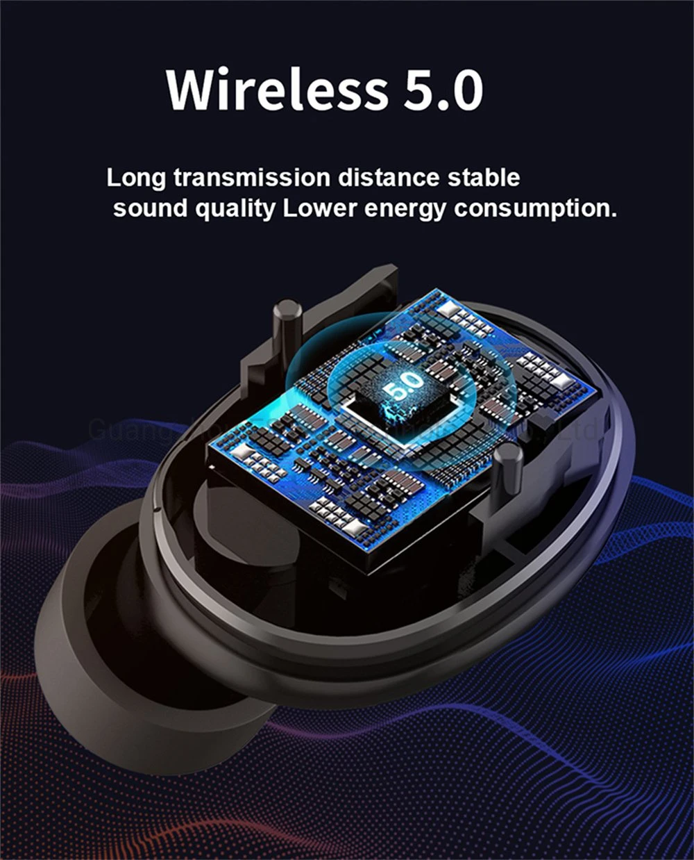 Waterproof New Mini Anc Stereo LED Gaming Tws Wireless Earphone