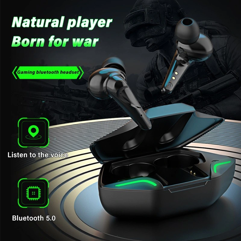 Game Waterproof in Ear Earbuds Custom Wireless Bluetooth Earphone Voice Assistant Touch Control Voice Assistant